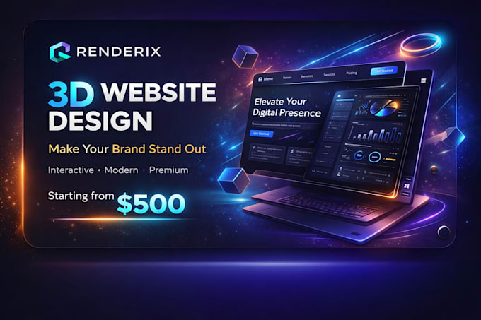 design a high converting 3d landing web page for your brand