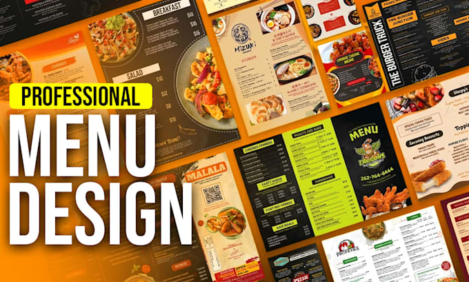 design professional restaurant food menu layout