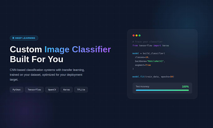 build a custom image classifier using deep learning