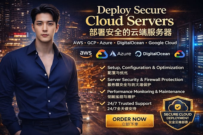 deploy secure cloud servers on AWS, gcp, azure, digitalocean, and gool cloud