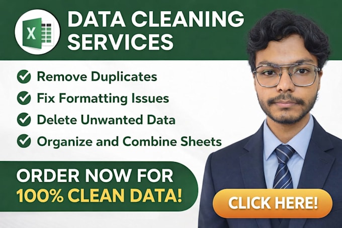 do excel data cleaning, formatting, split and merge data