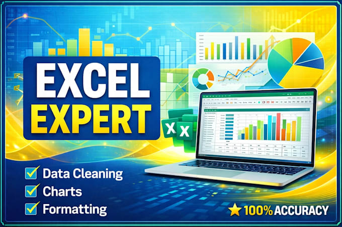 do excel data cleaning, formatting, and basic analysis