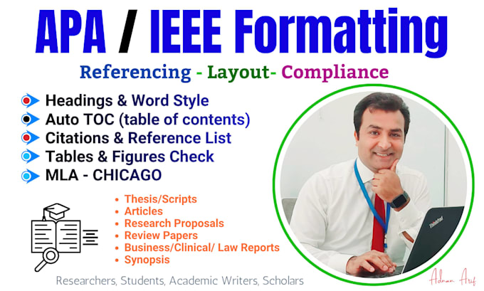 professionally format your dissertation thesis or research paper in apa7 or else