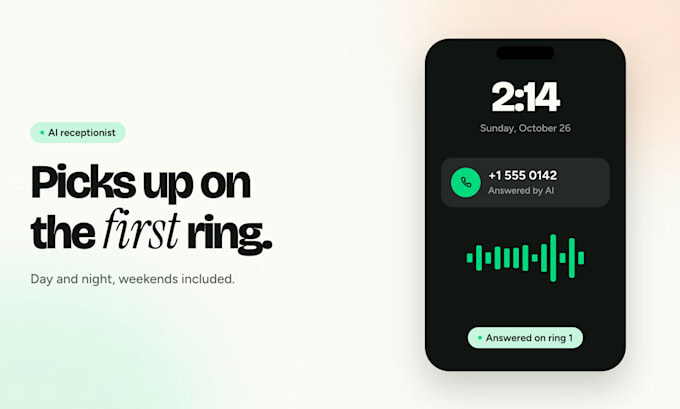 build an ai receptionist that answers and books your calls day and night