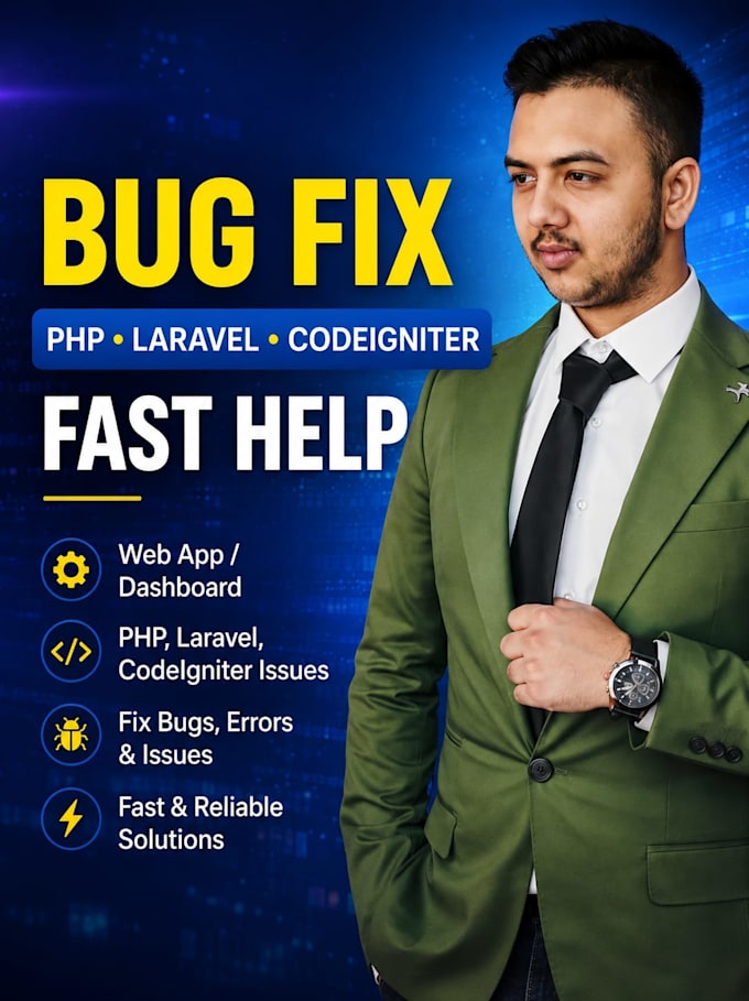 fix php laravel codeigniter bugs errors and website issues