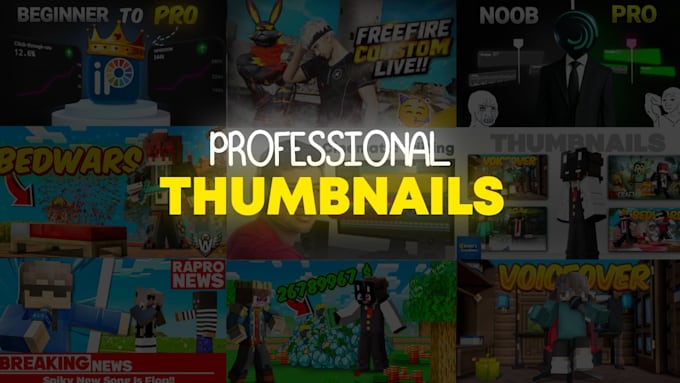 design professional youtube gaming thumbnails