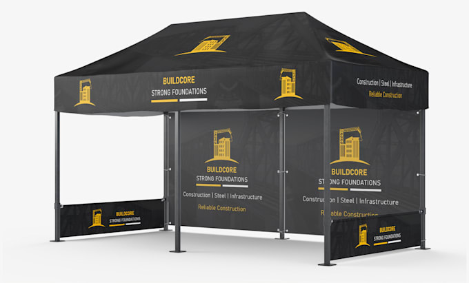 do tent design, table cover, canopy tent, roll up banner, backdrop