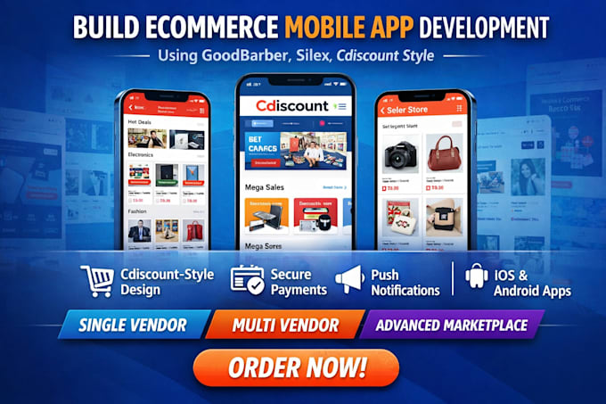 build ecommerce mobile app development using goodbarber silex cdiscount style