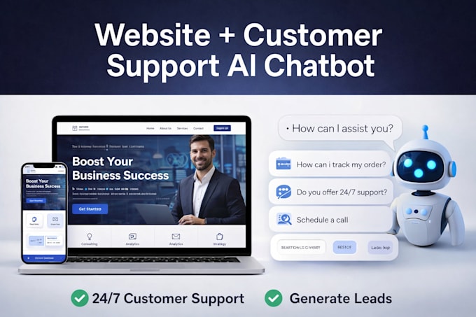 create a modern websites with ai powered chatbots and agents