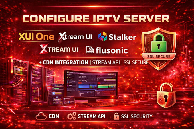 configure iptv server xui one, xtream ui, cdn integration, stream, api, ssl