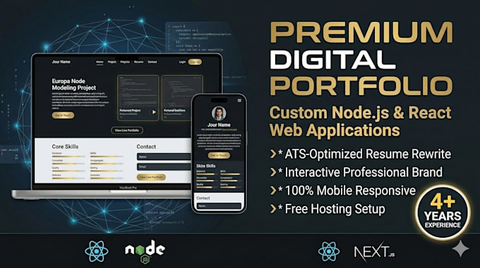 build a custom portfolio website and ats resume