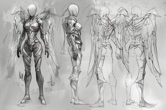 draw rough sketch or concept sketch from your idea