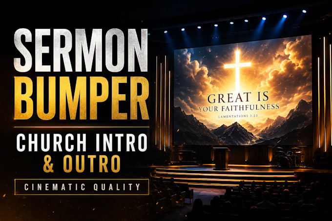 create church intro video, sermon bumper and worship media