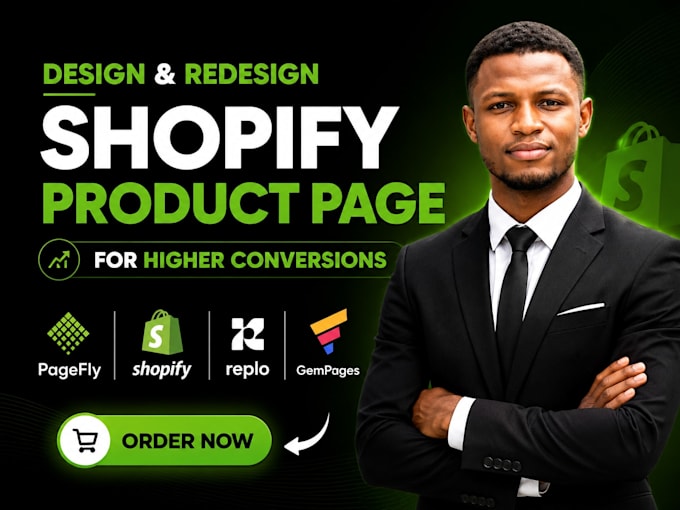 design, redesign shopify product page for higher conversions in replo, gempages