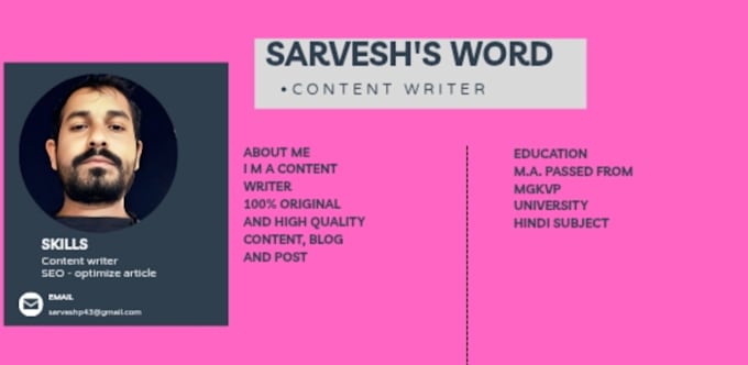 do content writing hindi language and translate to english