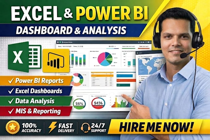 Create power bi and excel dashboards for data analysis and business ...