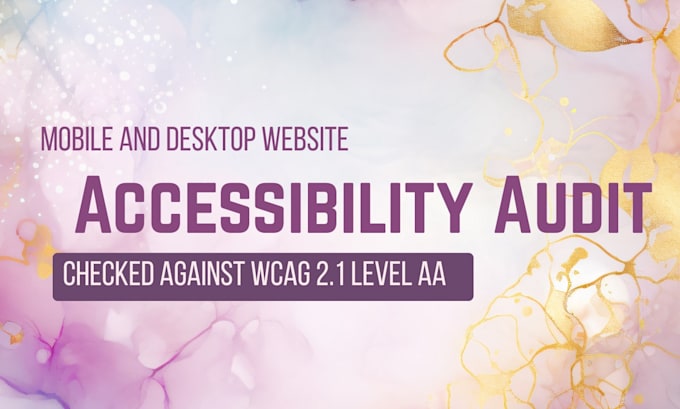 do an accessibility audit of your webpage