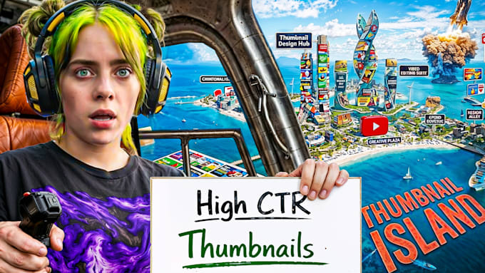 design attractive and high ctr thumbnails for your youtube channel
