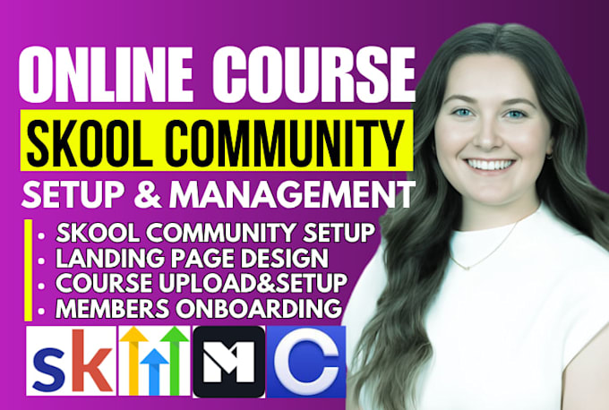 skool community setup, setup circle so online course, skool course creation