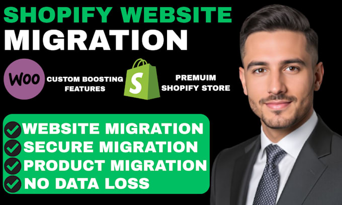 migrate wix or wordpress website to shopify store