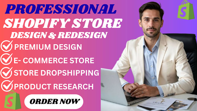 build shopify store, design or redesign shopify store, dropshipping store