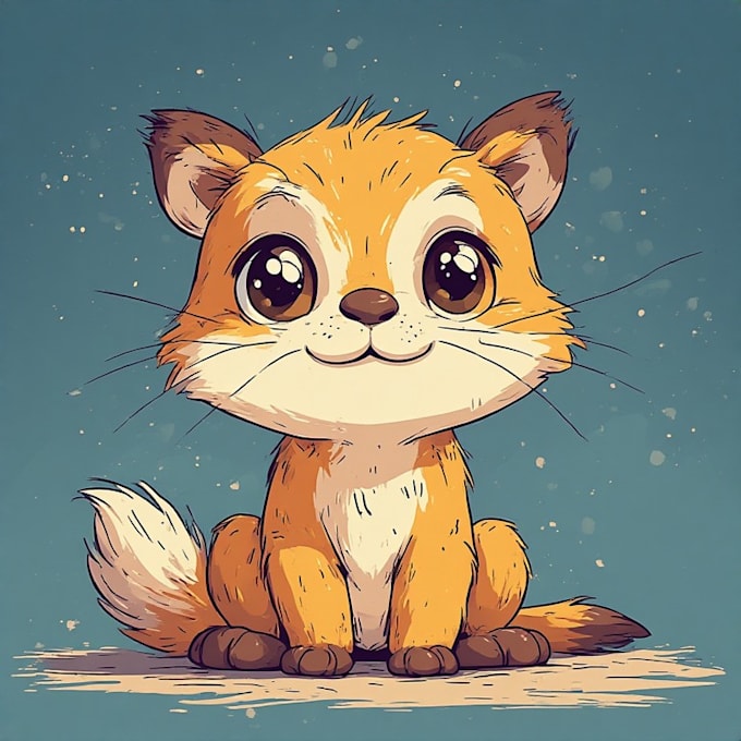 draw cute cartoon or animal illustration