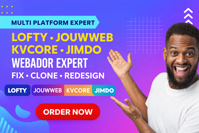 design lofty jouwweb kvcore jimdo website, fix clone redesign webador