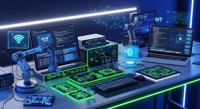 do electronics engineering design task and robotics, develop arduino, esp32 iot