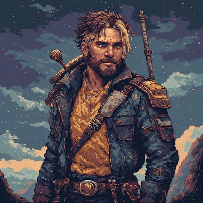 do a character pixel art