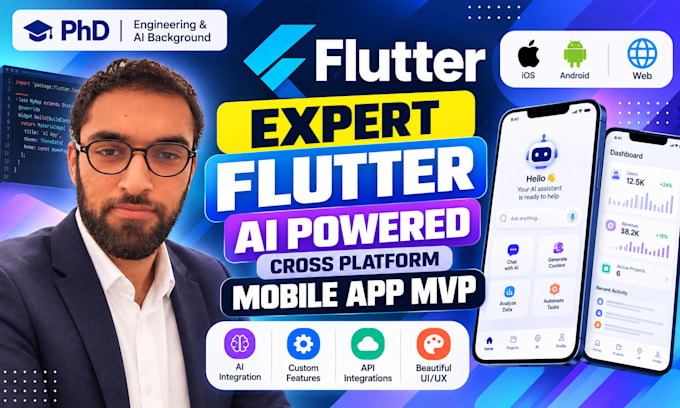 develop flutter ai powered cross platform mobile app mvp