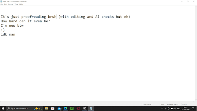 proofreading everything if possible