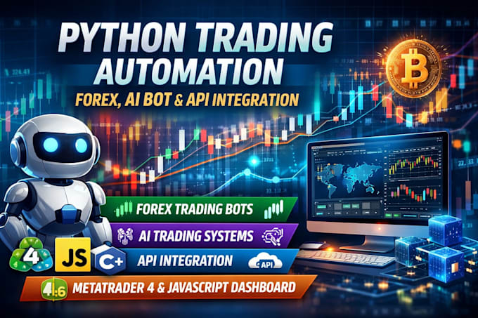 build python trading automation, forex trading bot, apl integration