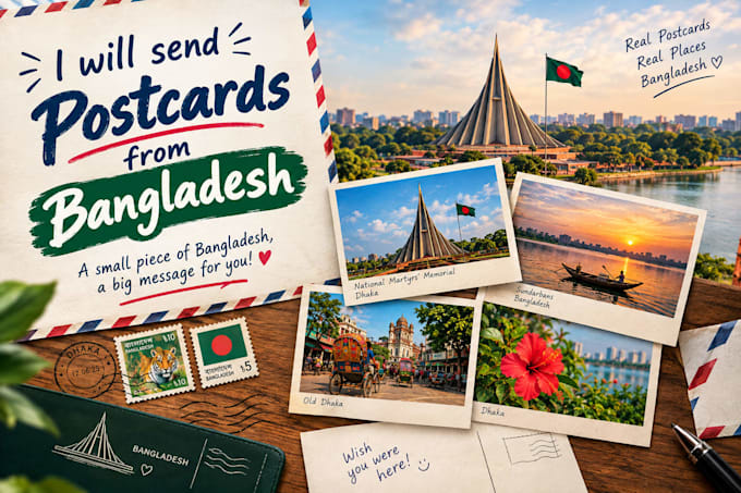 send postcard from bangladesh