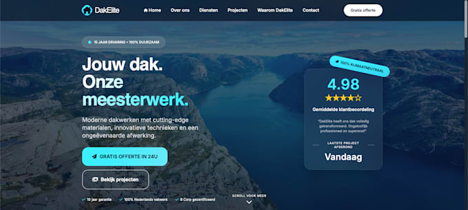 create a professional onepage website