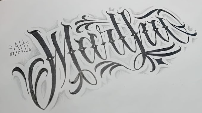 make you a custom original lettering design