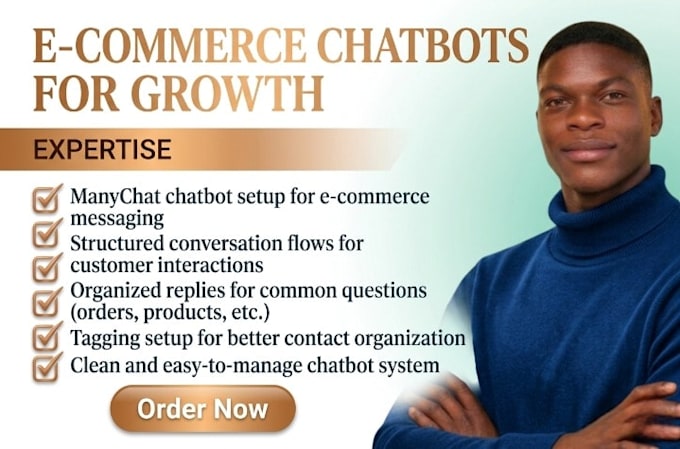 do manychat chatbot setup for ecommerce stores and growth