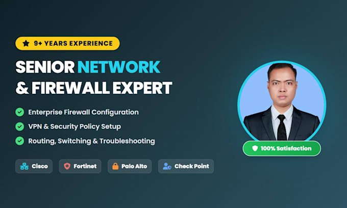 configure cisco, palo alto, fortinet, and check point firewall