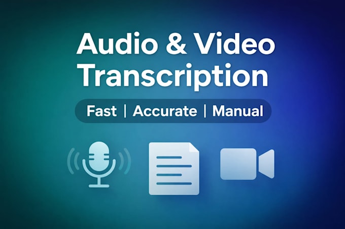 transcribe audio and video to text fast