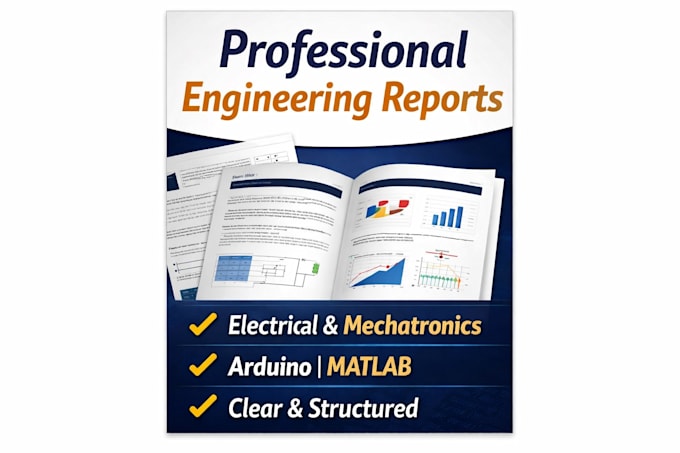 write electrical engineering, mechatronics, arduino and matlab technical reports