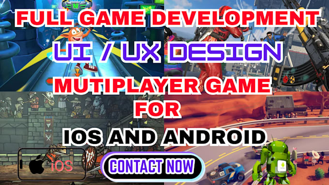 develop game in unity 3d 2d for android and ios web PC multiplayer game