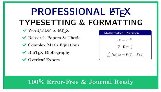 Professionally format your research paper, thesis or pdf into a latex ...