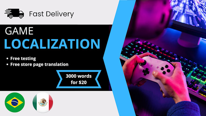 localize your game into spanish and br portuguese