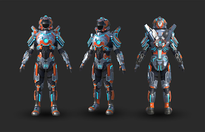 create low poly, game ready 3d characters and props for unity, godot and unreal