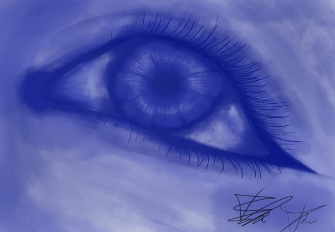 draw, especially stylized eyes or tattoos