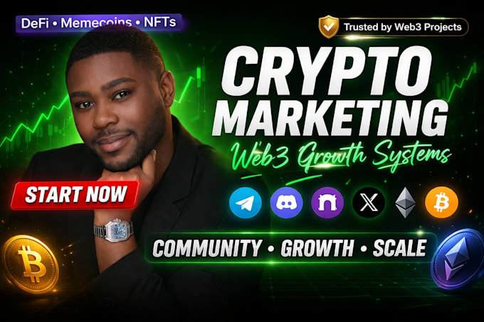design and execute web3 marketing for defi, nft and memecoin projects