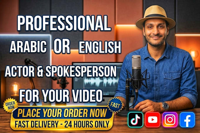 be your professional arabic actor and spokesperson