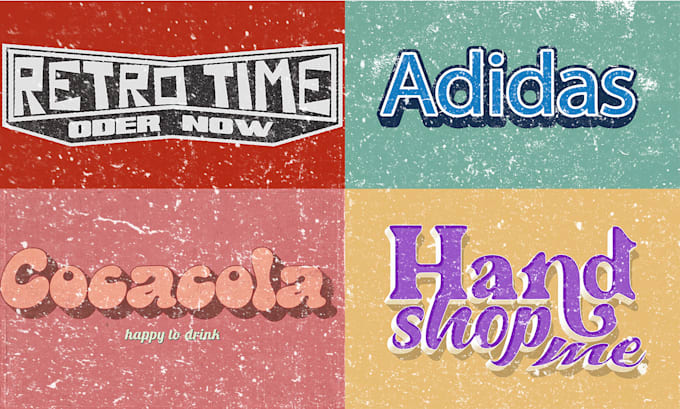 design a 70s vintage retro logo with groovy typography for your brand