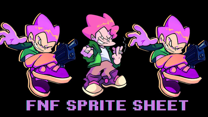 do a top down fnf sprite sheet game character animation