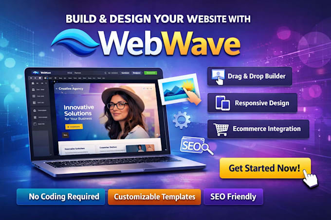 build and design your website using webwave website builder