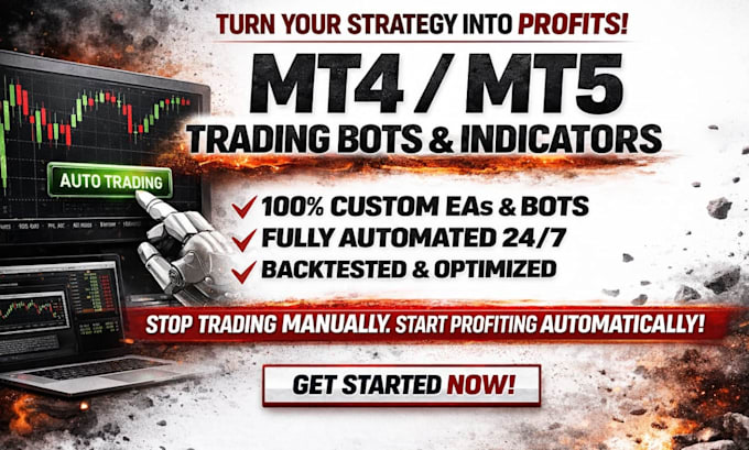 develop professional  automated mt4 mt5 eas, trading bot and indicators